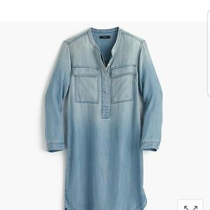 J.crew chambray shirt dress in denim